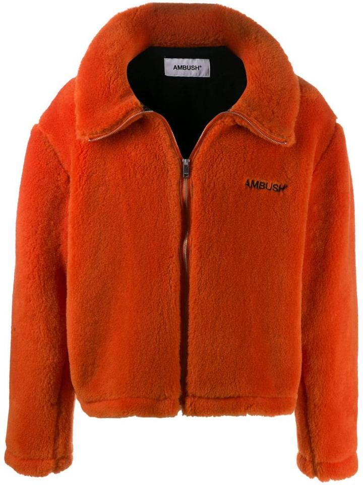 Ambush Fleece Bomber Jacket - Orange