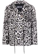 Just Cavalli Leopard Print Jacket - Black
