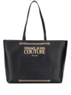 Versace Jeans Couture Logo Print Shopping Bag - Black