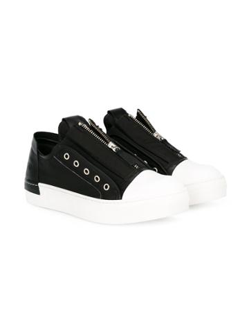 Cinzia Araia Kids Front Zip Sneakers - Black