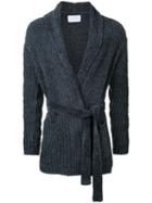 Estnation - Shawl Lapel Cardigan - Men - Cotton/polyester - M, Grey, Cotton/polyester