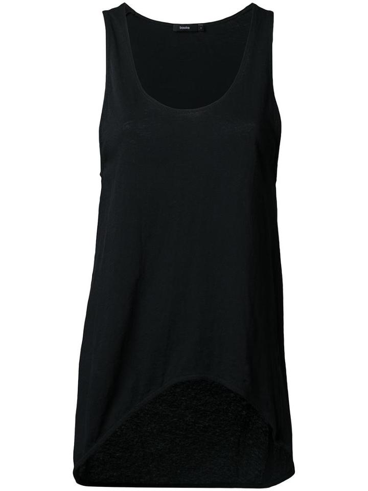 Bassike Asymmetric Tank, Women's, Size: 8, Black, Organic Cotton
