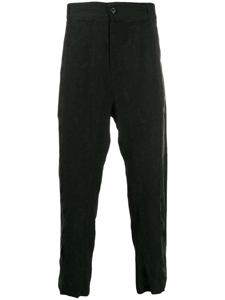 Ann Demeulemeester Floral Pattern Trousers - Black