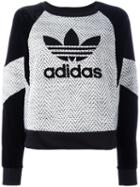 Adidas Originals Trefoil Logo Print Sweatshirt, Women's, Size: 40, Black, Polyester