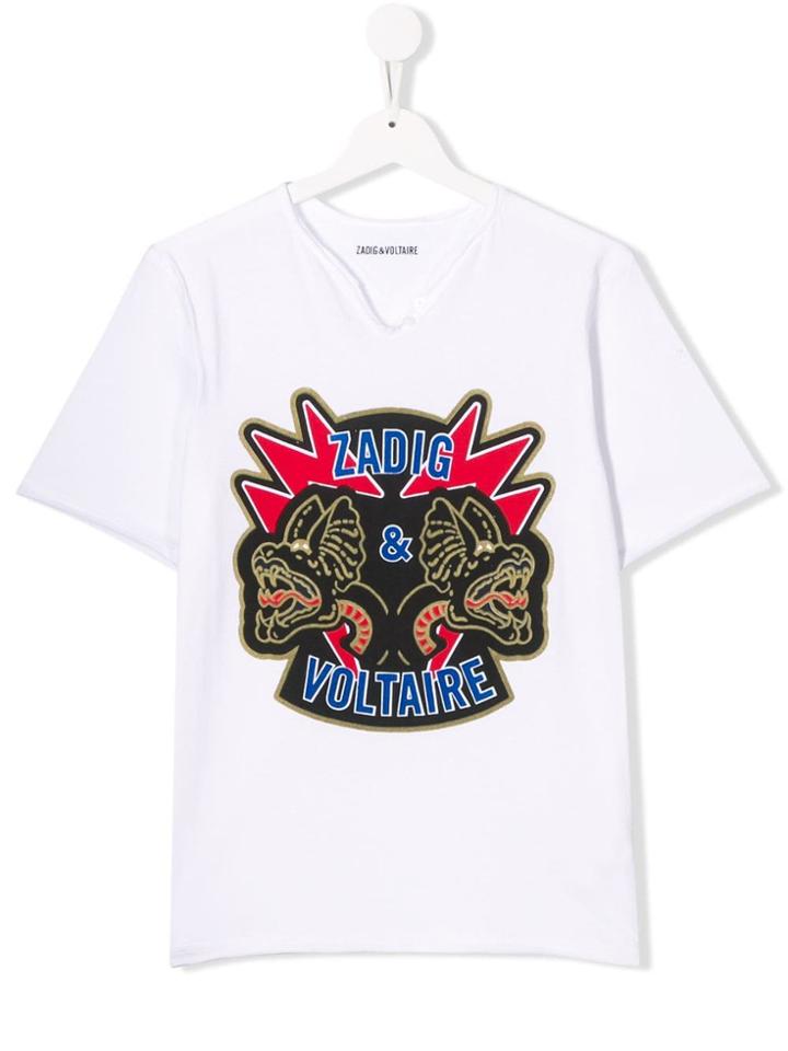 Zadig & Voltaire Kids Teen Logo T-shirt - White
