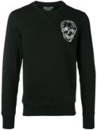 Alexander Mcqueen Logo Skull Patch Sweatshirt - Black