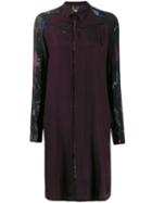 A.f.vandevorst Print Mix Shirt Dress - Purple
