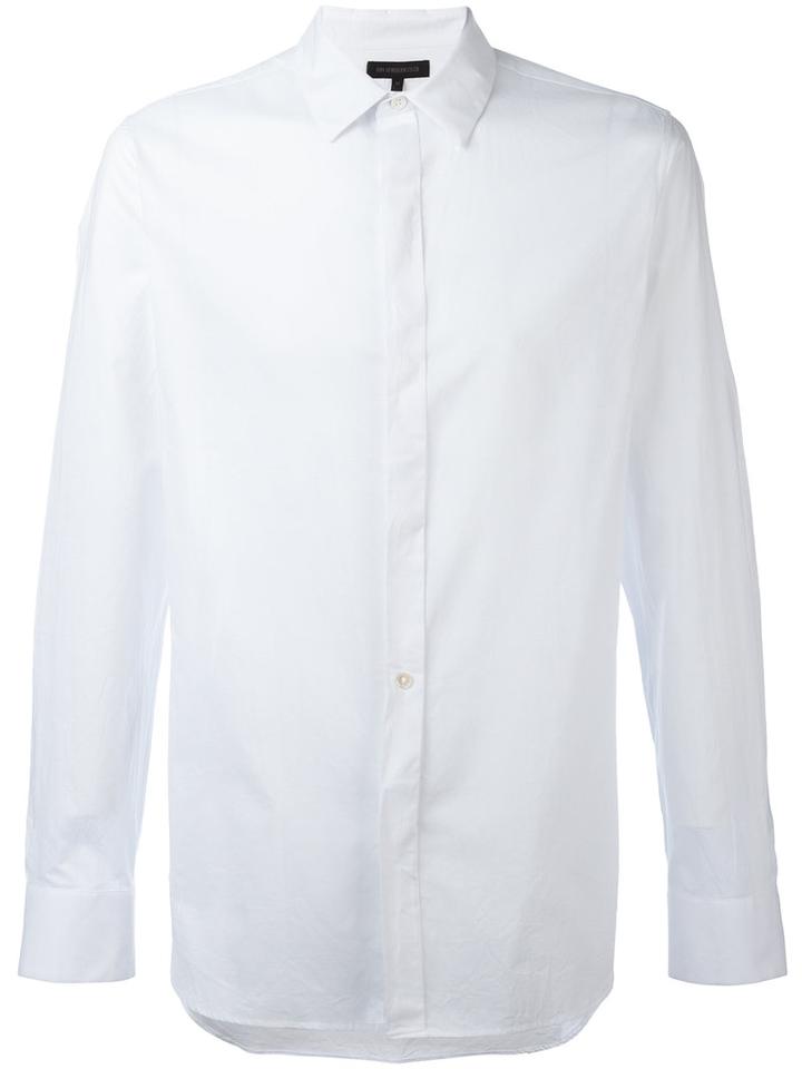 Ann Demeulemeester Grise Concealed Fastening Shirt, Size: Medium, White, Cotton
