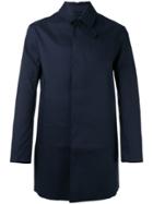 Mackintosh Concealed Button Coat - Blue