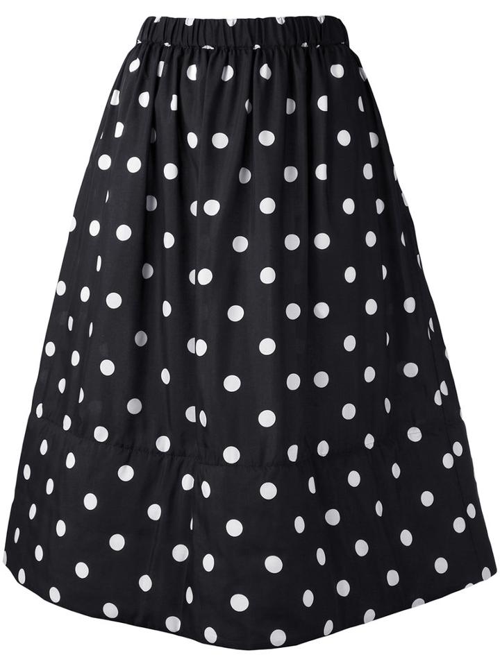 Comme Des Garçons - Polka Dot Skirt - Women - Polyester - M, Women's, Blue, Polyester
