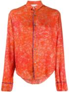 Rohka Stroke Print Shirt - Orange