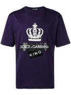 Dolce & Gabbana Crown Logo Print T-shirt - Purple