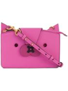 Anya Hindmarch Top Zip Cat Clutch - Pink & Purple