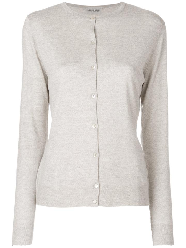 John Smedley Button-down Fitted Cardigan - Nude & Neutrals