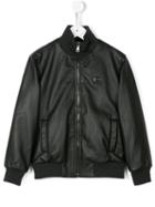 Dolce & Gabbana Kids - Classic Bomber Jacket - Kids - Calf Leather/polyester/viscose - 12 Yrs, Black