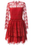 Lanvin Lace Dress, Women's, Size: 36, Red, Cotton/polyamide/viscose/silk