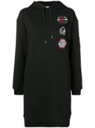 Mcq Alexander Mcqueen Appliqué Hoodie Dress - Black