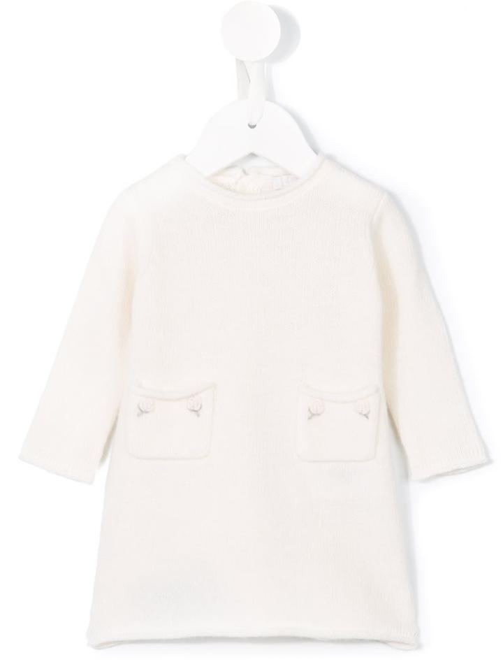 Il Gufo - Front Pocket Knitted Dress - Kids - Wool - 6 Mth, Nude/neutrals