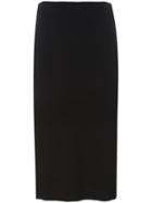 Erika Cavallini Side Slit Midi Skirt, Women's, Size: L, Black,