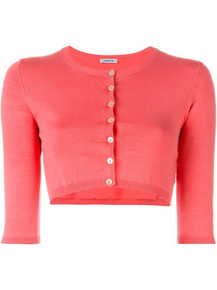 P.a.r.o.s.h. Cropped Cardigan, Women's, Size: Xs, Pink/purple, Silk/spandex/elastane