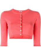 P.a.r.o.s.h. Cropped Cardigan, Women's, Size: Xs, Pink/purple, Silk/spandex/elastane