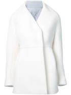 Delpozo V-neck Coat, Women's, Size: 38, White, Mohair/wool