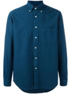 Mp Massimo Piombo Button Down Collar Oxford Shirt, Men's, Size: 40, Blue, Cotton