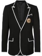 Dolce & Gabbana Contrast Piping Blazer - Black