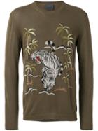 Laneus Jungle-print T-shirt, Men's, Size: 54, Green, Viscose/cotton