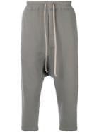 Rick Owens Drop Crotch Knitted Track Pants - Grey