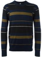Ps By Paul Smith Striped Jumper, Men's, Size: Large, Blue, Merino