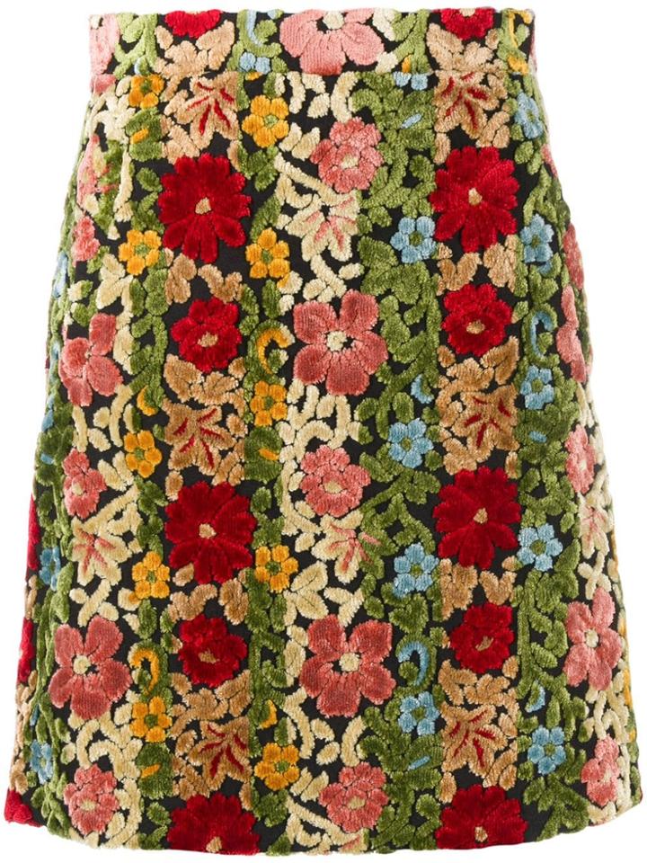 Etro Floral Embroidered Skirt