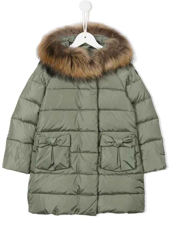 Il Gufo Hooded Padded Coat, Girl's, Size: 8 Yrs, Green
