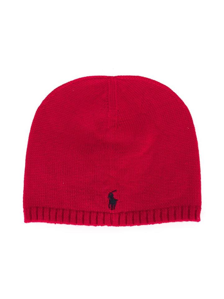 Ralph Lauren Kids Knitted Beanie, Boy's, Red