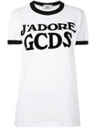 Gcds - 'j'adore Gcds' T-shirt - Women - Cotton - L, White, Cotton