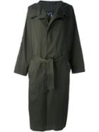 Y's Oversized Trench Coat, Women's, Size: 2, Green, Cotton