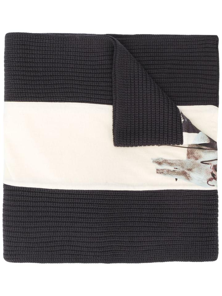 Telfar Printed Panel Scarf - Grey