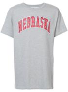 Off-white - Nebraska T-shirt - Men - Cotton - L, Grey, Cotton