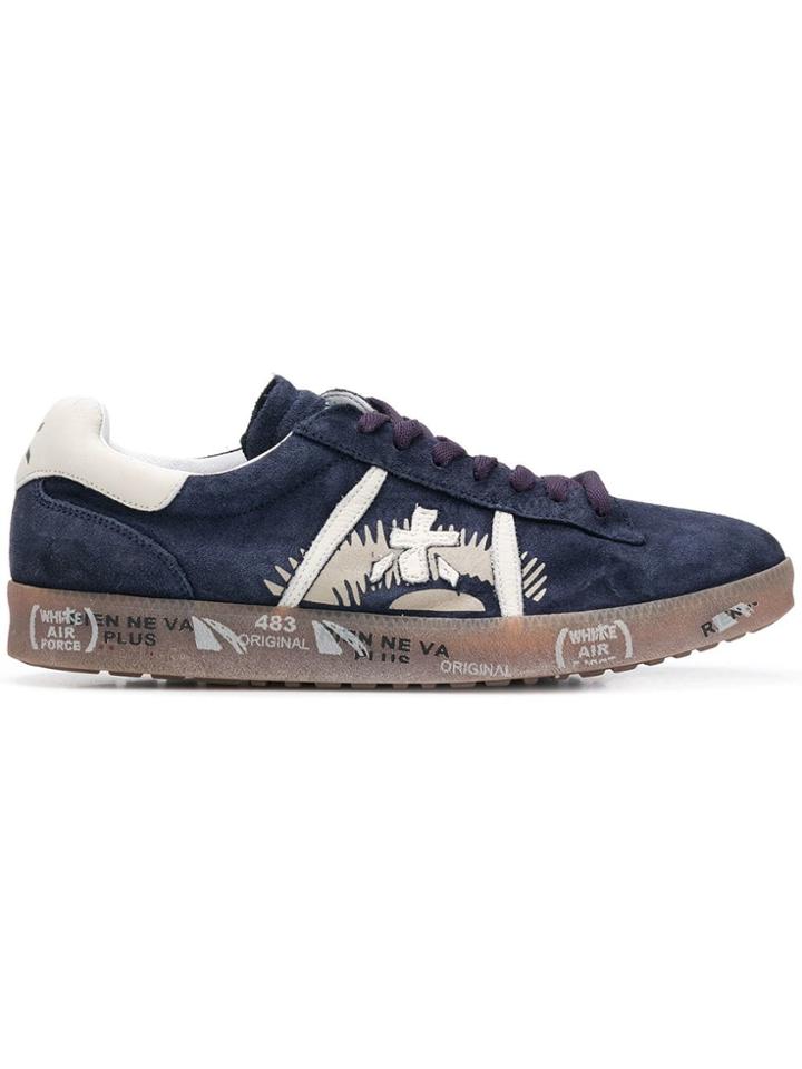 White Premiata Andy Sneakers - Blue