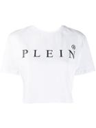 Philipp Plein Logo Print Cropped T-shirt - White