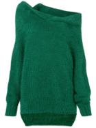 Roland Mouret One Shoulder Knit Sweater - Green