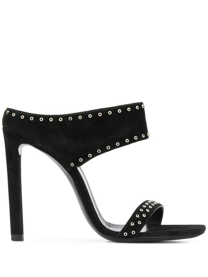 Saint Laurent Eyelet Sandals - Black