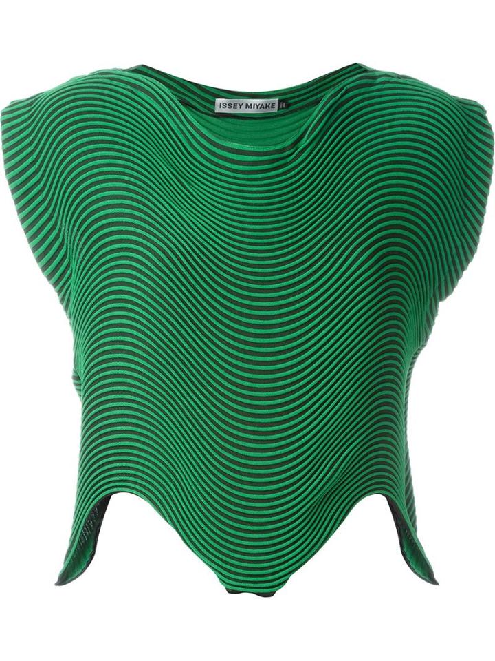 Issey Miyake Wave Effect And Hem Top
