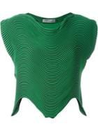 Issey Miyake Wave Effect And Hem Top