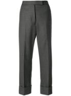Thom Browne Menswear-rise Striped Wool Trouser - Grey