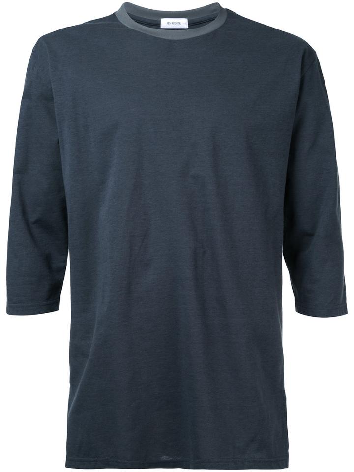 En Route - Three-quarters Sleeve T-shirt - Men - Cotton/polyester - 3, Grey, Cotton/polyester