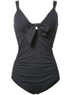 Malia Mills Bow Detail Swimsuit, Women's, Size: 8, Black, Nylon/spandex/elastane