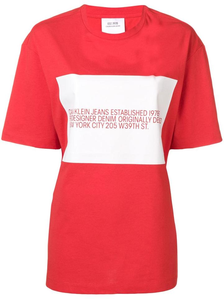 Calvin Klein Jeans Est. 1978 Logo Print T-shirt - Red