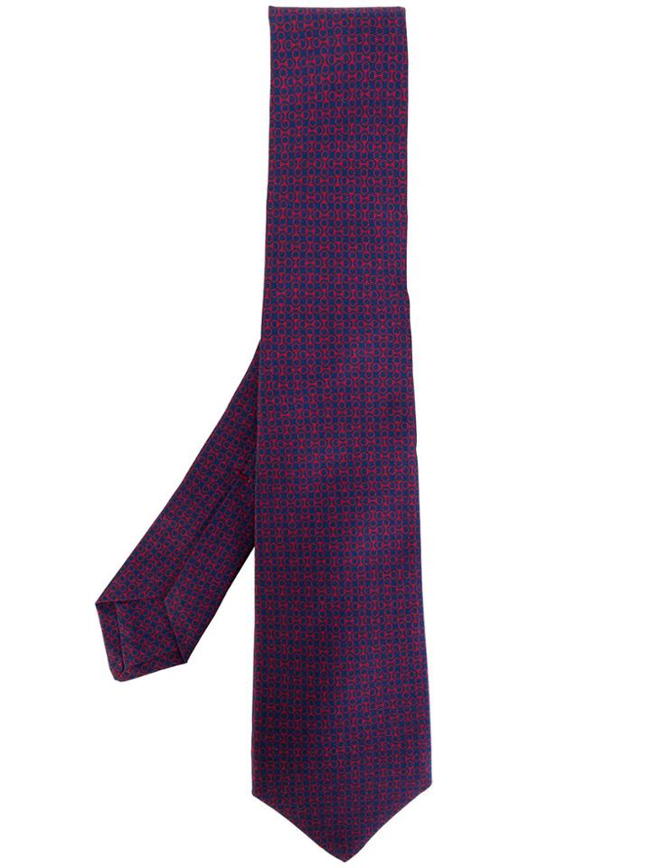 Kiton Spotted Tie - Blue