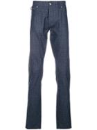 Isaia Straight Leg Trousers - Blue